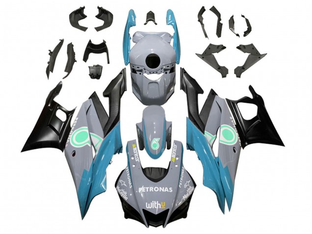 Yamaha YZF R3/R25 Motorrad Verkleidung 2022-2024 - Nardo Grau Blau Grun Schwarz Petronas