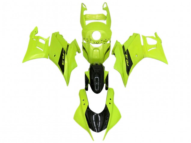 Yamaha YZF R3/R25 Motorrad Verkleidung 2022-2024 - Neon Grun Glanzendes Schwarz