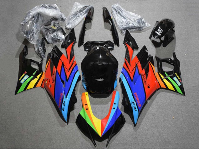 Yamaha YZF R3/R25 Motorrad Verkleidung 2022-2024 - Glanzendes Schwarz Blau Rot Gelb Grun