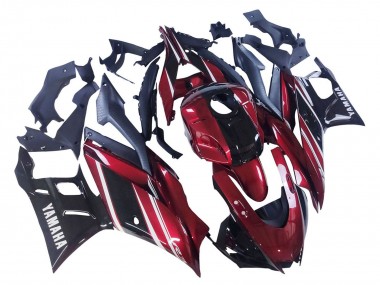 Yamaha YZF R3/R25 Motorrad Verkleidung 2022-2024 - Rot Weiss Glanzendes Schwarz