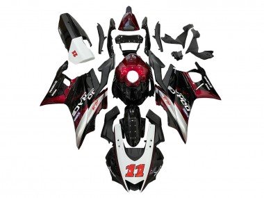 Yamaha YZF R3/R25 Motorrad Verkleidung 2022-2024 - Rot Silber Schwarz 11