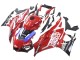 Yamaha YZF R3/R25 Motorrad Verkleidung 2022-2024 - Rot Blau Schwarz Lenovo Valsir