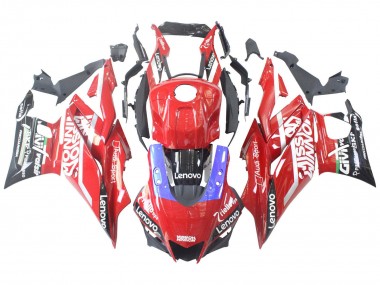 Yamaha YZF R3/R25 Motorrad Verkleidung 2022-2024 - Rot Blau Schwarz Lenovo Valsir
