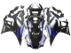 Yamaha YZF R3/R25 Motorrad Verkleidung 2022-2024 - Silber Blau Glanzendes Schwarz