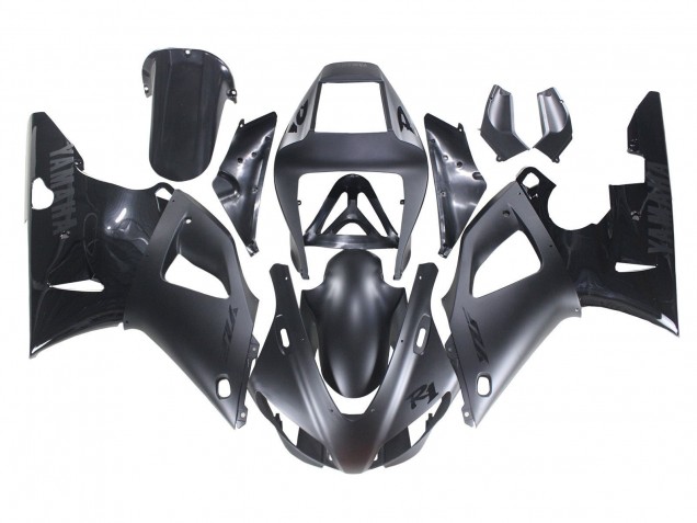 Yamaha YZF 1000 R1 Motorrad Verkleidung 1998-1999 - Matt Schwarz Glanzendes Schwarz