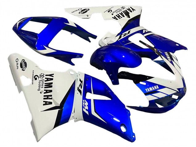 Yamaha YZF 1000 R1 Motorrad Verkleidung 1998-1999 - Weiss Blau Schwarz