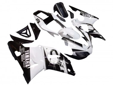 Yamaha YZF 1000 R1 Motorrad Verkleidung 1998-1999 - Weiss Glanzendes Schwarz