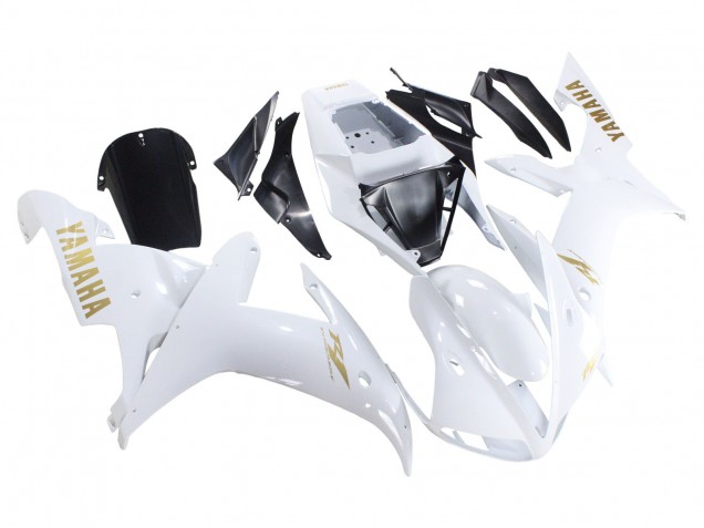 Yamaha YZF 1000 R1 Motorrad Verkleidung 2002-2003 - Weiss Gold Aufkleber