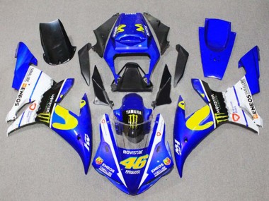 Yamaha YZF 1000 R1 Motorrad Verkleidung 2002-2003 - Blau Weiss Schwarz Gelb Monster 46