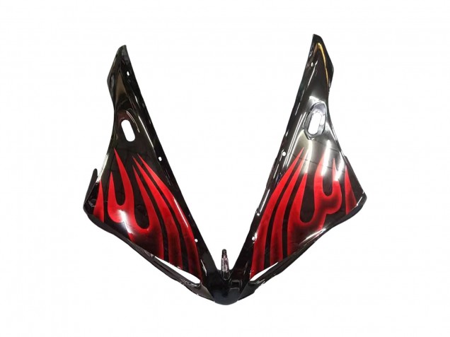 Yamaha YZF 1000 R1 Motorrad Verkleidung 2004-2006 - Glanzendes Schwarz Rot Flamme