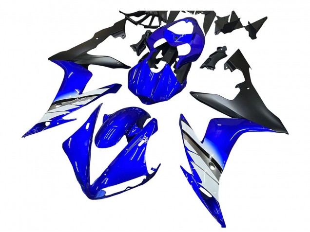 Yamaha YZF 1000 R1 Motorrad Verkleidung 2004-2006 - Blau Weiss Matt Schwarz