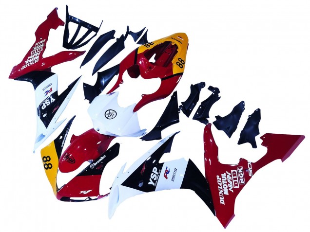 Yamaha YZF 1000 R1 Motorrad Verkleidung 2004-2006 - Gelb Rot Weiss Schwarz YSP 88