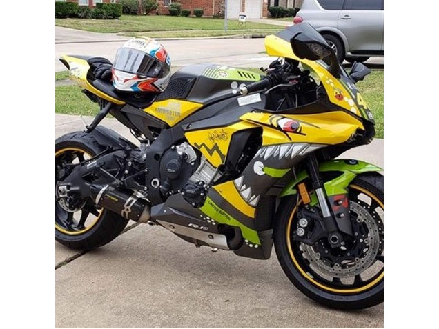 Yamaha YZF 1000 R1 Motorrad Verkleidung 2015-2019 - Gelb Grun Hai