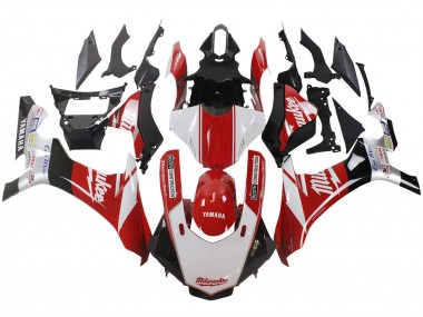 Yamaha YZF 1000 R1 Motorrad Verkleidung 2015-2019 - Weiss Rot Schwarz Milwaukee