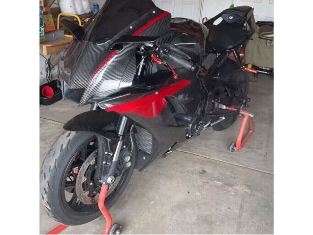 Yamaha YZF 1000 R1 Motorrad Verkleidung 2020-2025 - Schwarzes Carbonfaser Rot