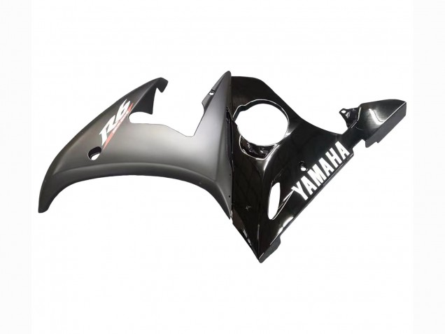 Yamaha YZF R6 Motorrad Verkleidung 2003-2004 - Glanzendes Schwarz Matt Schwarz Weiss Aufkleber