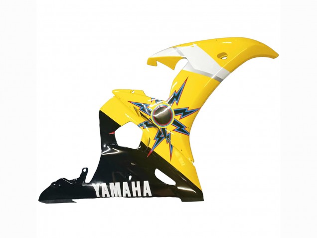 Yamaha YZF R6 Motorrad Verkleidung 2003-2004 - Gelb Rot Glanzendes Schwarz 46