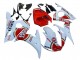 Yamaha YZF R6 Motorrad Verkleidung 2003-2004 - Weiss Rot Lucky Strike Motul