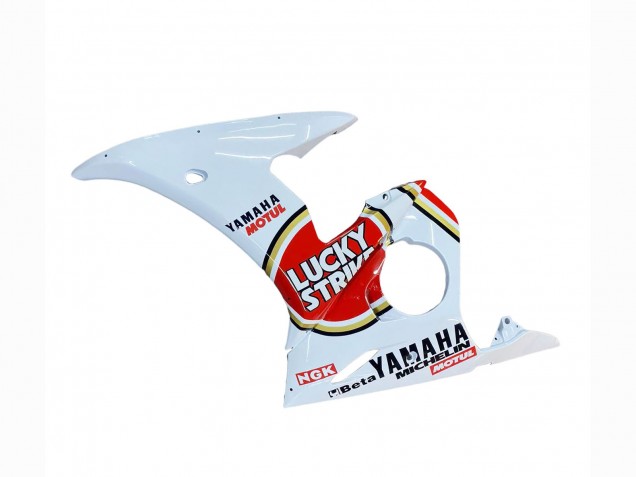 Yamaha YZF R6 Motorrad Verkleidung 2003-2004 - Weiss Rot Lucky Strike Motul
