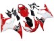 Yamaha YZF R6 Motorrad Verkleidung 2003-2004 - Weiss Rot Glanzendes Schwarz