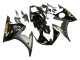 Yamaha YZF R6 Motorrad Verkleidung 2003-2004 - Glanzendes Schwarz Matt Schwarz Gold Aufkleber