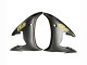 Yamaha YZF R6 Motorrad Verkleidung 2003-2004 - Glanzendes Schwarz Matt Schwarz Gold Aufkleber