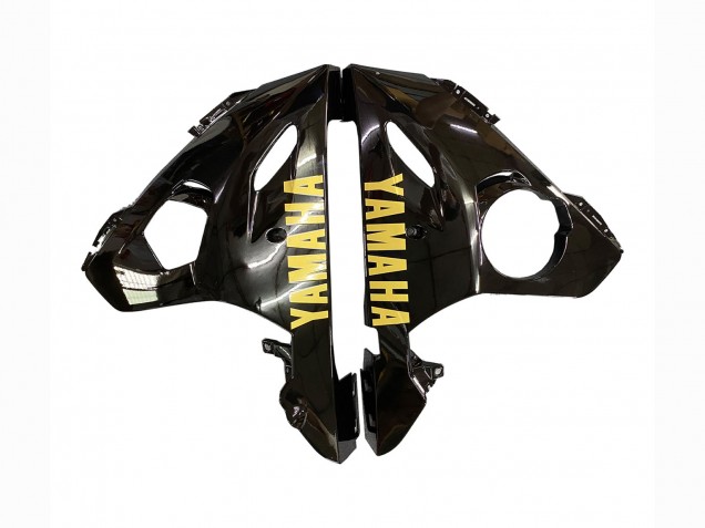 Yamaha YZF R6 Motorrad Verkleidung 2003-2004 - Glanzendes Schwarz Matt Schwarz Gold Aufkleber