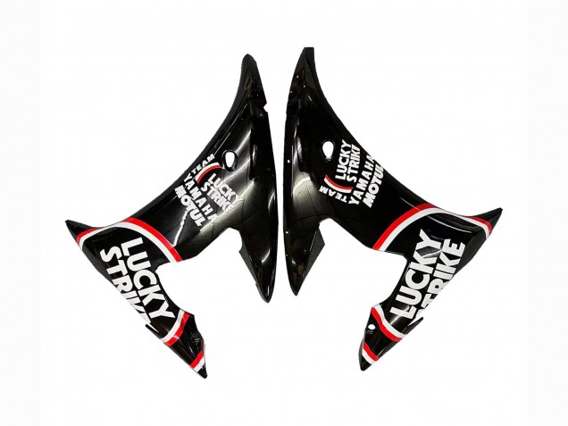 Yamaha YZF R6 Motorrad Verkleidung 2003-2004 - Glanzendes Schwarz Rot Weiss Lucky Strike Motul