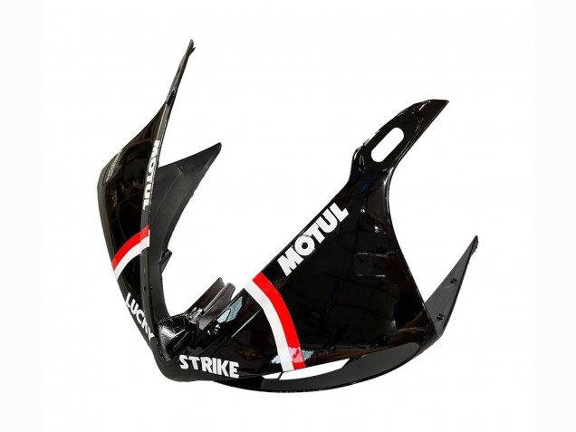 Yamaha YZF R6 Motorrad Verkleidung 2003-2004 - Glanzendes Schwarz Rot Weiss Lucky Strike Motul