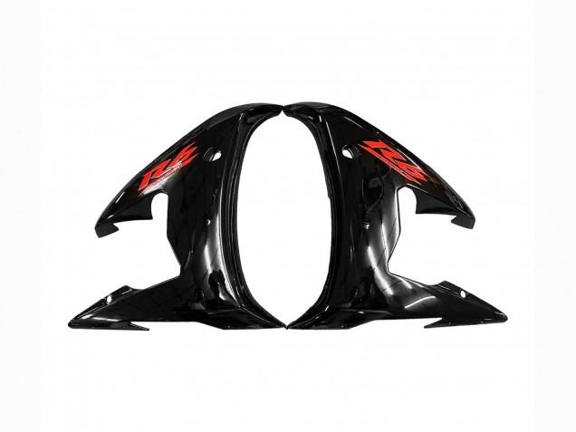 Yamaha YZF R6S Motorrad Verkleidung 2006-2009 - Glanzendes Schwarz Rot