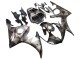 Yamaha YZF R6 Motorrad Verkleidung 2003-2004 - Grau Matt Schwarz Geometric