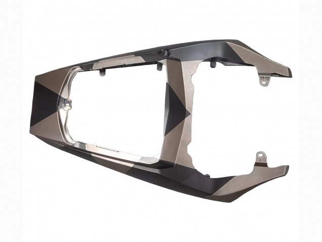 Yamaha YZF R6 Motorrad Verkleidung 2003-2004 - Grau Matt Schwarz Geometric