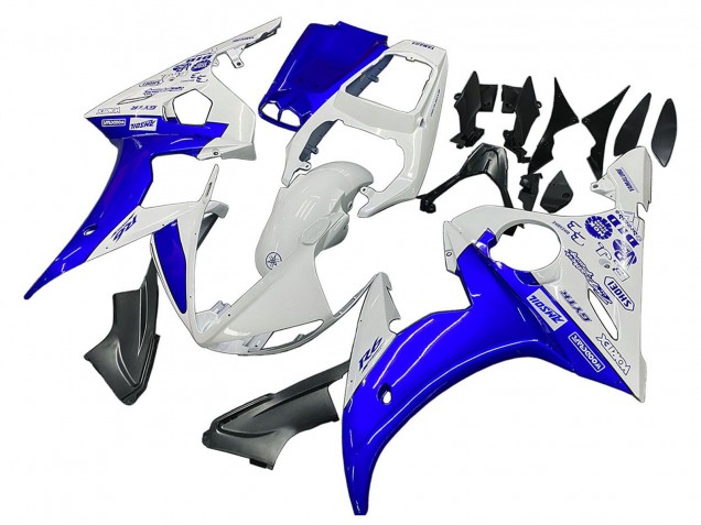 Yamaha YZF R6 Motorrad Verkleidung 2003-2004 - Weiss Blau GYTR