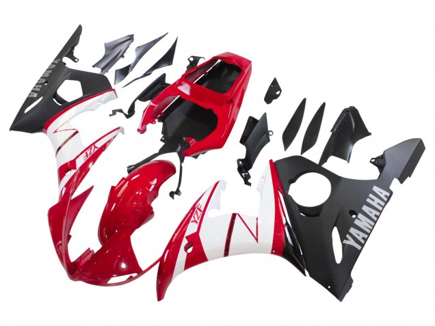 Yamaha YZF R6 Motorrad Verkleidung 2003-2004 - Rot Weiss Matt Schwarz