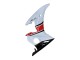 Yamaha YZF R6 Motorrad Verkleidung 2003-2004 - Weiss Rot Glanzendes Schwarz