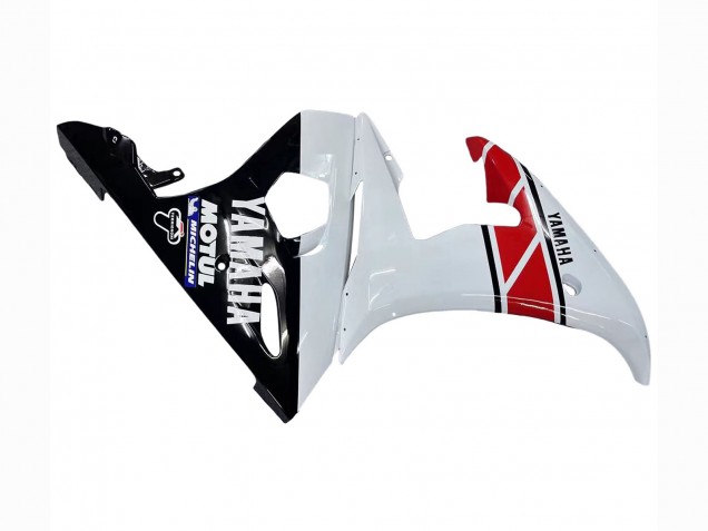 Yamaha YZF R6 Motorrad Verkleidung 2003-2004 - Weiss Rot Glanzendes Schwarz Motul