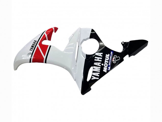 Yamaha YZF R6 Motorrad Verkleidung 2003-2004 - Weiss Rot Glanzendes Schwarz Motul