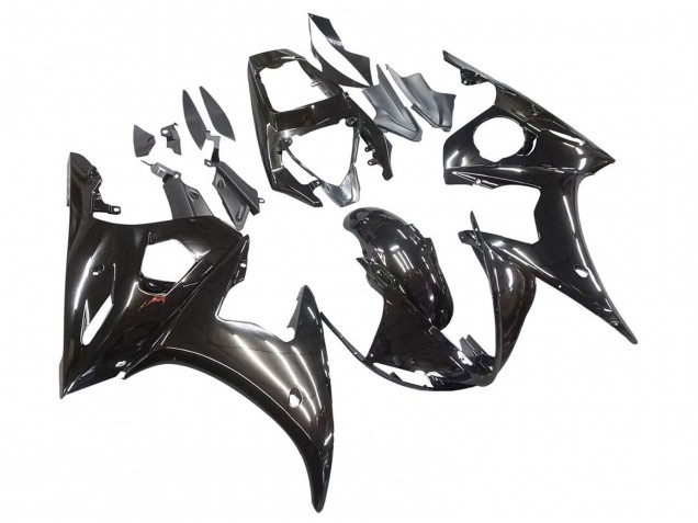 Yamaha YZF R6 Motorrad Verkleidung 2003-2004 - Glanzendes Schwarz