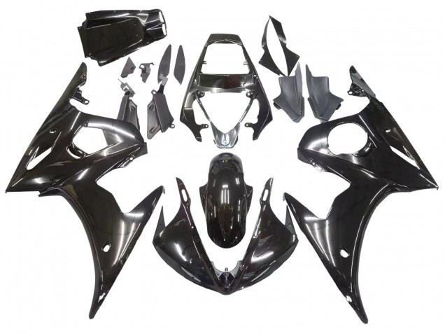 Yamaha YZF R6 Motorrad Verkleidung 2003-2004 - Glanzendes Schwarz