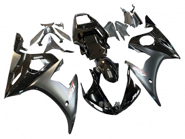 Yamaha YZF R6 Motorrad Verkleidung 2003-2004 - Glanzendes Schwarz Matt Schwarz Gold Chameleon