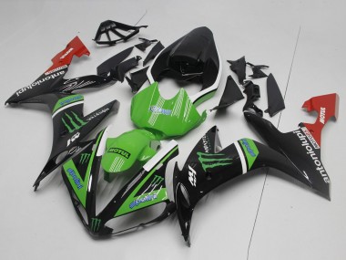 Yamaha YZF R1 Motorrad Verkleidung 2004-2006 - Glanzendes Schwarz Weiss Rot Grun Monster