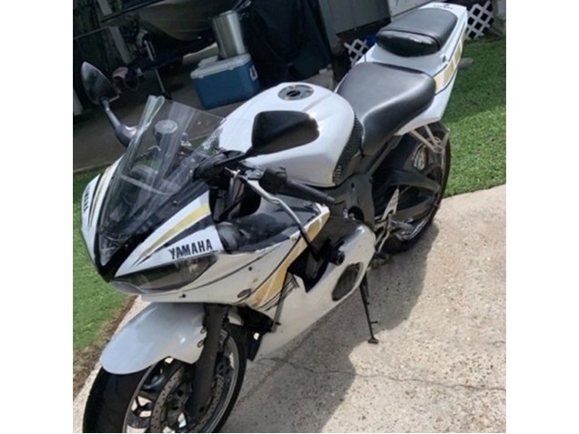Yamaha YZF R6 Motorrad Verkleidung 2003-2004 - Weiss Gold