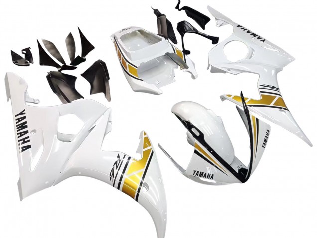 Yamaha YZF R6 Motorrad Verkleidung 2003-2004 - Weiss Gold
