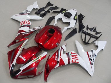 Yamaha YZF R1 Motorrad Verkleidung 2004-2006 - Weiss Rot Fiat Motul