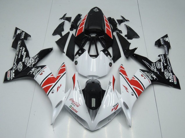 Yamaha YZF R1 Motorrad Verkleidung 2004-2006 - Weiss Rot Schwarz Castrol