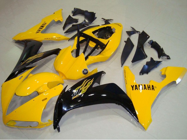 Yamaha YZF R1 Motorrad Verkleidung 2004-2006 - Gelb Glanzendes Schwarz