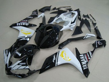Yamaha YZF R1 Motorrad Verkleidung 2007-2008 - Weiss Schwarz Gelb Dolphin