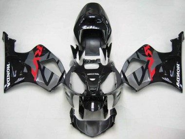 Honda VTR1000 Motorrad Verkleidung 2000-2006 - Glanzendes Schwarz Grau