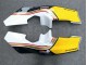 Honda NSR250R Motorrad Verkleidung 1988-1989 - Weiss Gelb Gold Glanzendes Schwarz