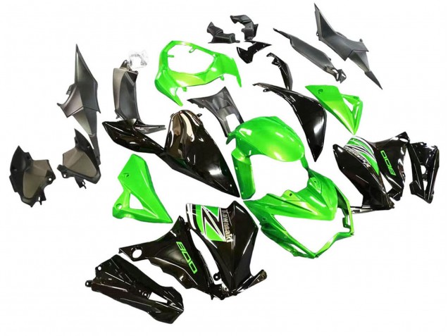 Kawasaki Z800 Motorrad Verkleidung 2013-2018 - Grun Glanzendes Schwarz